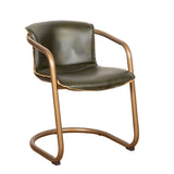 Portofino 22" Dining Chair in Emerald Green Leather, Set of 2 from Home Trends & Design - Luna Furniture