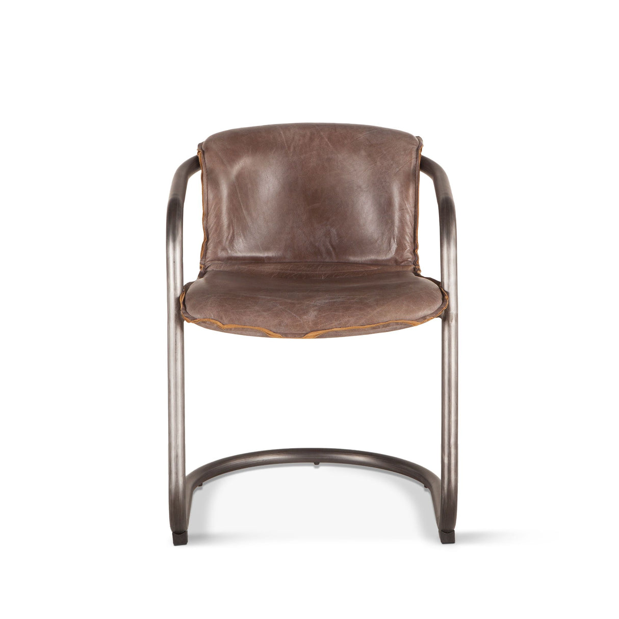 Portofino 22" Dining Chair in Jet Brown Leather, Set of 2 from Home Trends & Design - Luna Furniture