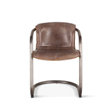 Portofino 22" Dining Chair in Jet Brown Leather, Set of 2 from Home Trends & Design - Luna Furniture