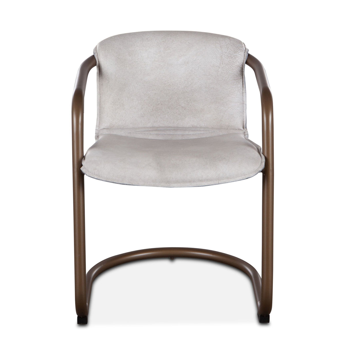 Portofino 22" Dining Chair in Vintage White Leather, Set of 2 from Home Trends & Design - Luna Furniture
