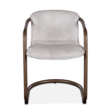 Portofino 22" Dining Chair in Vintage White Leather, Set of 2 from Home Trends & Design - Luna Furniture