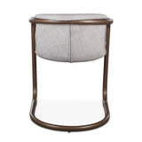 Portofino 22" Dining Chair in Vintage White Leather, Set of 2 from Home Trends & Design - Luna Furniture