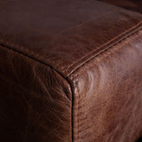 Portofino Industrial 94" Sofa in Geisha Brown Leather from Home Trends & Design - Luna Furniture