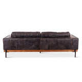 Portofino Modern 95" Sofa in Antique Ebony Leather from Home Trends & Design - Luna Furniture
