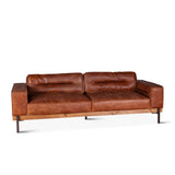 Portofino Modern 95" Sofa in Cocoa Brown Leather from Home Trends & Design - Luna Furniture