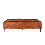 Portofino Modern 95" Sofa in Cocoa Brown Leather from Home Trends & Design - Luna Furniture