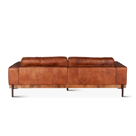 Portofino Modern 95" Sofa in Cocoa Brown Leather from Home Trends & Design - Luna Furniture