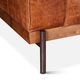 Portofino Modern 95" Sofa in Cocoa Brown Leather from Home Trends & Design - Luna Furniture