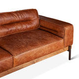 Portofino Modern 95" Sofa in Cocoa Brown Leather from Home Trends & Design - Luna Furniture