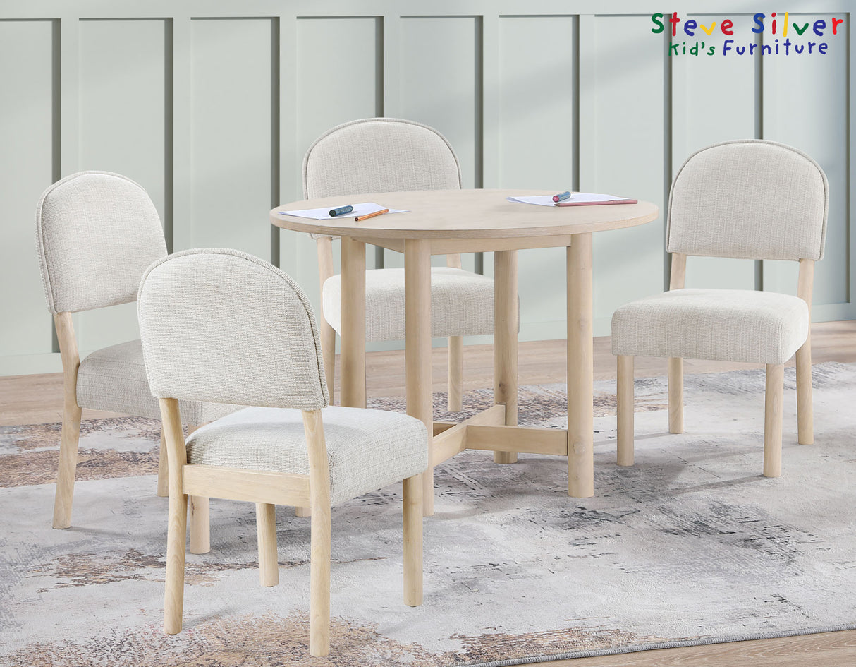 Gabby Washed Oak 5-Piece Kids Dining Table Set from Steve Silver - Luna Furniture