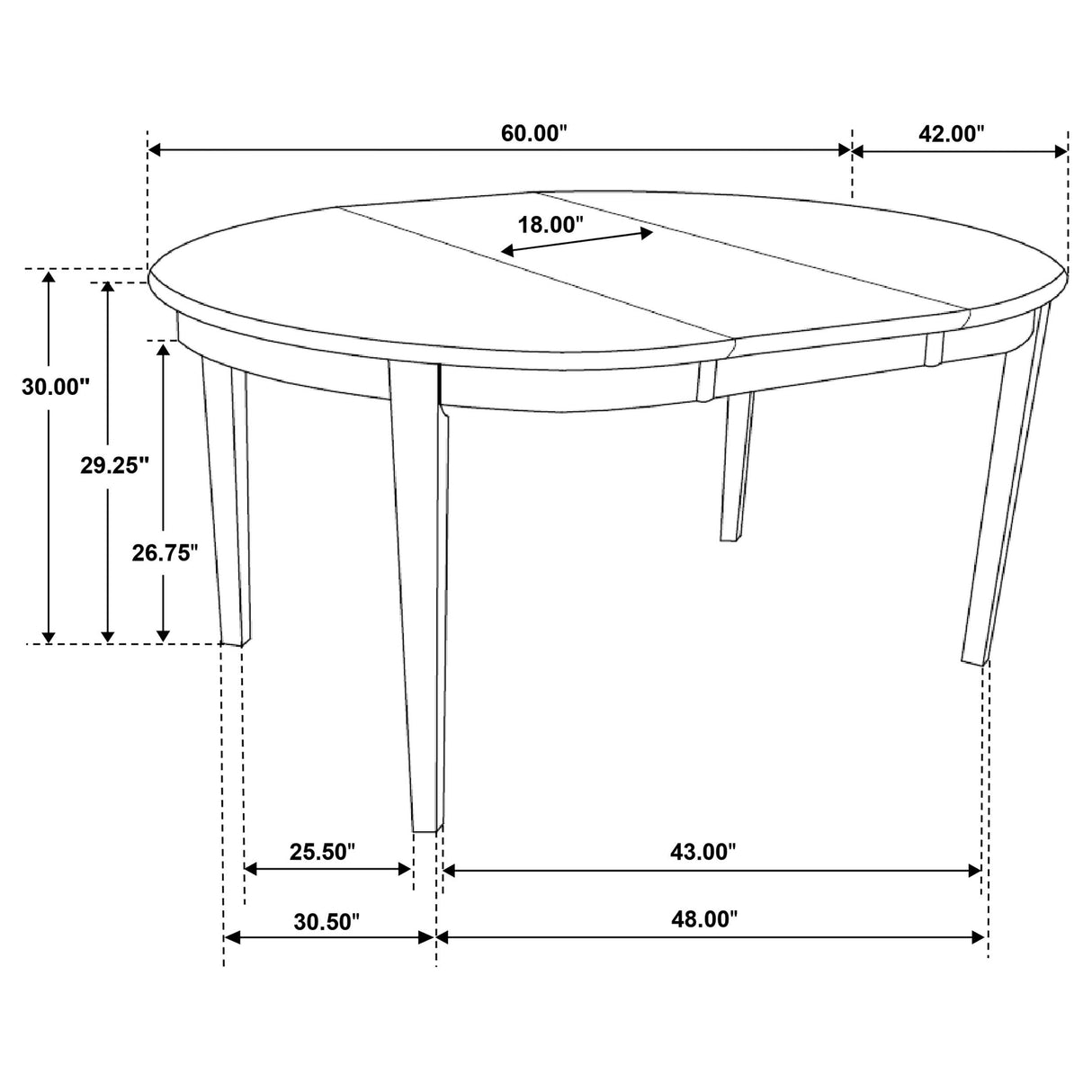 Gabriel Cappuccino 5-piece Extension Leaf Dining Table Set from Coaster - Luna Furniture