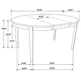 Gabriel Cappuccino 7-Piece Dining Set with Extension Leaf from Coaster - Luna Furniture
