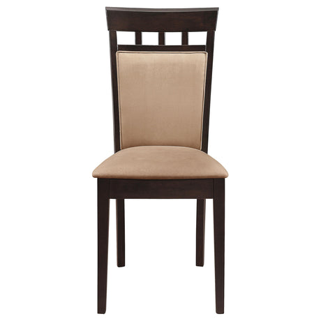 Gabriel Cappuccino 7-Piece Extension Leaf Dining Table Set from Coaster - Luna Furniture