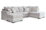 Gabyleigh Nickel 2-Piece Sectional with Chaise from Ashley - Luna Furniture