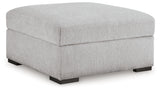 Gabyleigh Nickel Ottoman With Storage from Ashley - Luna Furniture