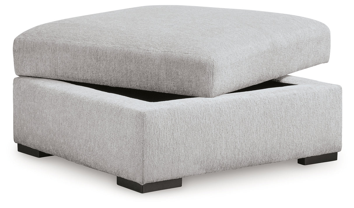 Gabyleigh Nickel Ottoman With Storage from Ashley - Luna Furniture