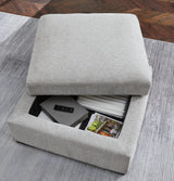 Gabyleigh Nickel Ottoman With Storage from Ashley - Luna Furniture