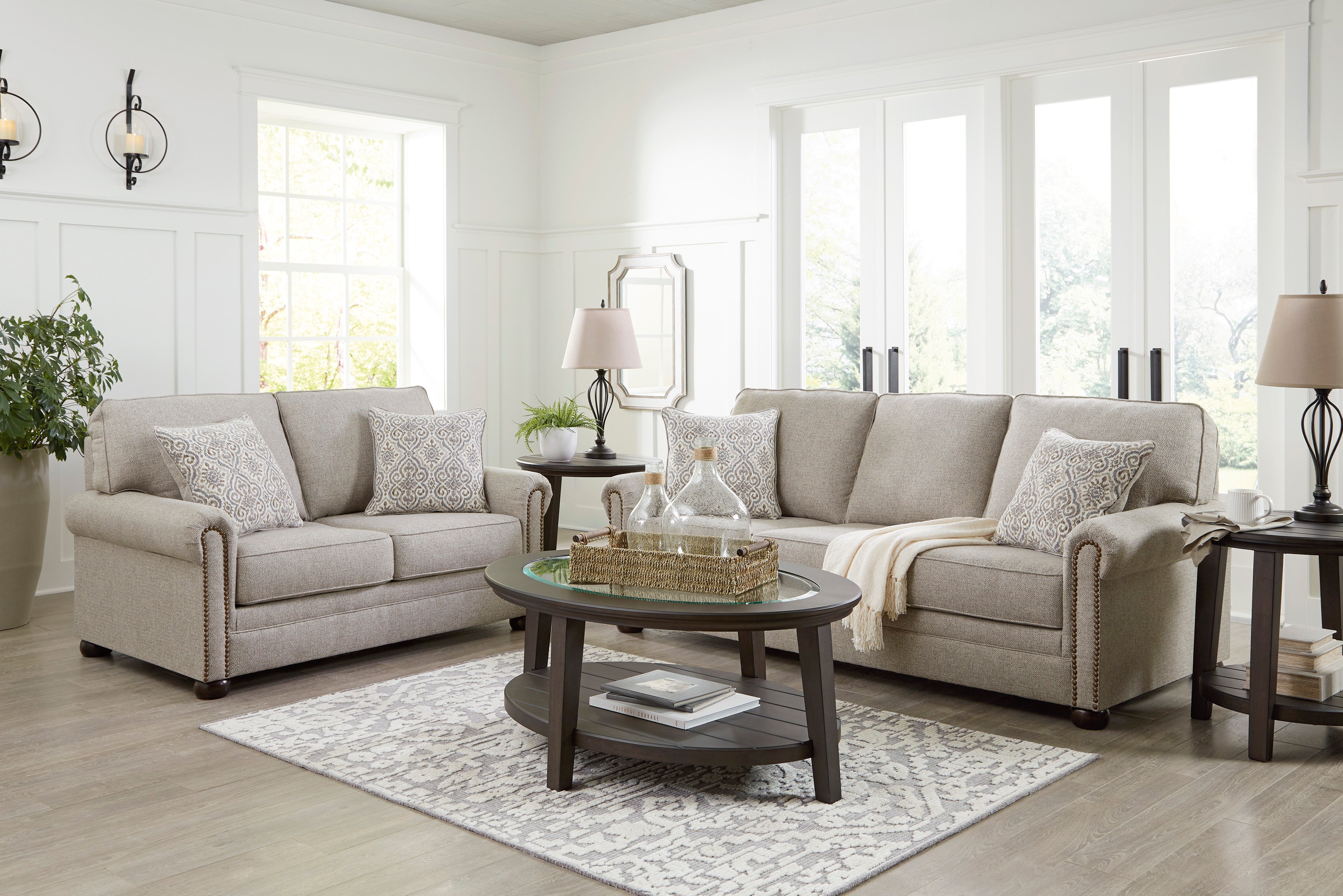 Ashley Gaelon Dune Living Room Set – Luna Furniture