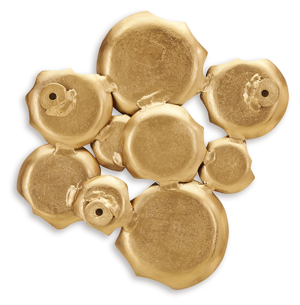 Gageton Antique Gold Finish Wall Decor from Ashley - Luna Furniture