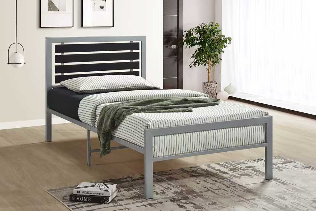 Gain Silver Metal Twin Platform Bed from Happy Homes - Luna Furniture