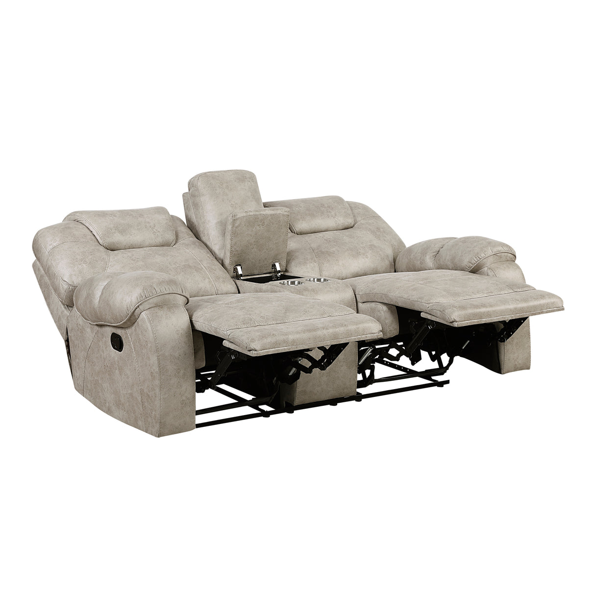 Gainesville Pewter Double Reclining Living Room Set from Homelegance - Luna Furniture