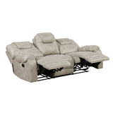 Gainesville Pewter Double Reclining Sofa from Homelegance - Luna Furniture