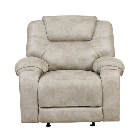 Gainesville Pewter Glider Reclining Chair from Homelegance - Luna Furniture