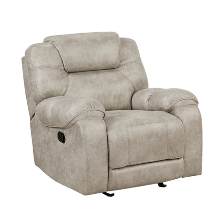 Gainesville Pewter Glider Reclining Chair from Homelegance - Luna Furniture