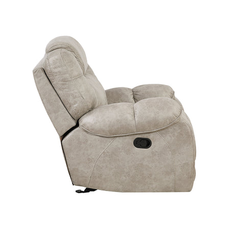 Gainesville Pewter Glider Reclining Chair from Homelegance - Luna Furniture