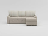 Gallatin Beige 2-Piece Sectional with Right Chaise, Pull-out Bed and Hidden Storage from Homelegance - Luna Furniture