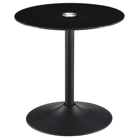 Ganso Black 2-Piece Round Glass Top Coffee and End Table Set from Coaster - Luna Furniture