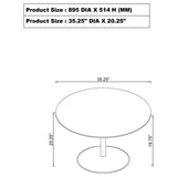 Ganso Black 2-Piece Round Glass Top Coffee and End Table Set from Coaster - Luna Furniture