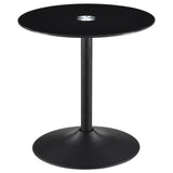 Ganso Black 3-Piece Round Glass Top Coffee and End Table Set from Coaster - Luna Furniture
