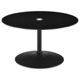 Ganso Black 3-Piece Round Glass Top Coffee and End Table Set from Coaster - Luna Furniture