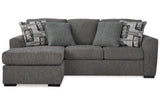 Gardiner Pewter Sofa Chaise and Ottoman from Ashley Furniture - Luna Furniture