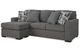 Gardiner Pewter Sofa Chaise and Ottoman from Ashley Furniture - Luna Furniture