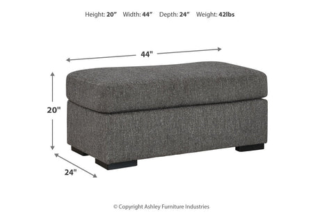 Gardiner Pewter Sofa Chaise and Ottoman from Ashley - Luna Furniture