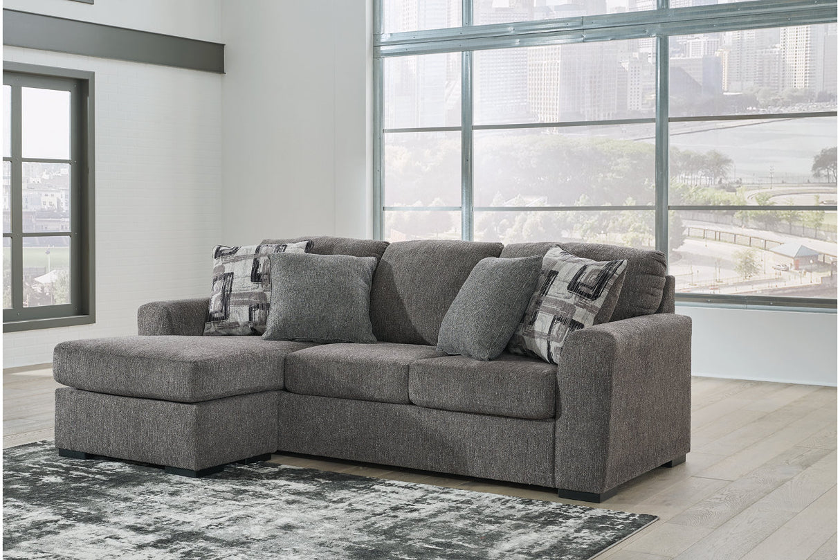 Gardiner Pewter Sofa Chaise and Ottoman from Ashley Furniture - Luna Furniture