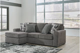 Gardiner Pewter Sofa Chaise and Ottoman from Ashley Furniture - Luna Furniture