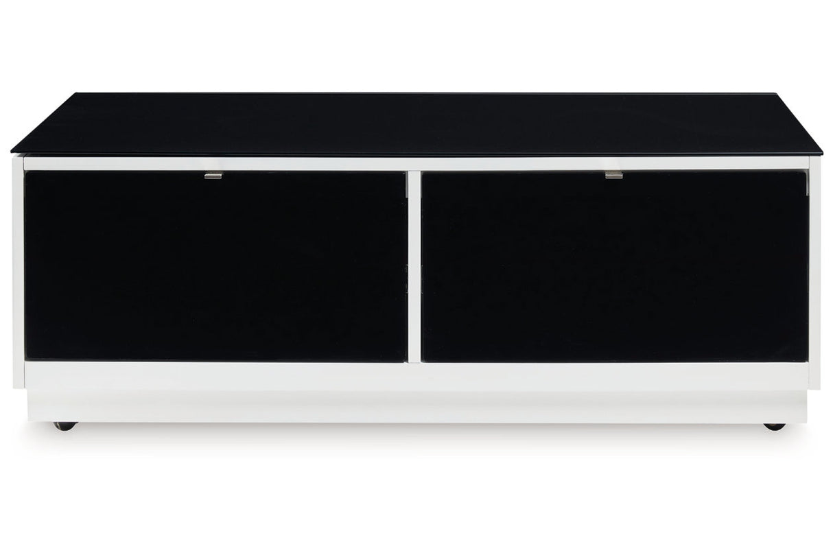 Gardoni White/Black Coffee Table and 2 End Tables from Ashley Furniture - Luna Furniture