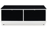 Gardoni White/Black Coffee Table and 2 End Tables from Ashley Furniture - Luna Furniture
