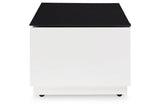 Gardoni White/Black Coffee Table and 2 End Tables from Ashley Furniture - Luna Furniture