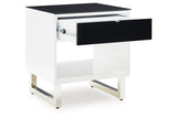 Gardoni White/Black Coffee Table and 2 End Tables from Ashley Furniture - Luna Furniture