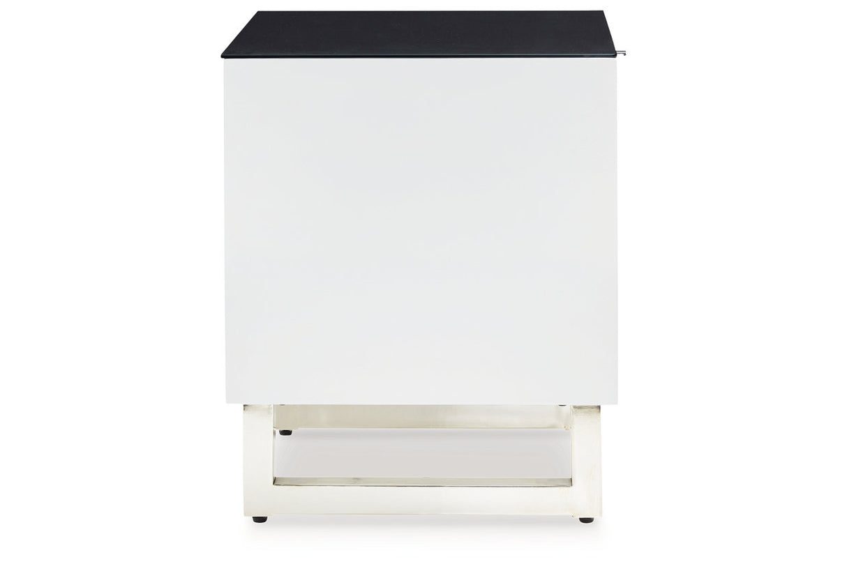 Gardoni White/Black Coffee Table and 2 End Tables from Ashley Furniture - Luna Furniture