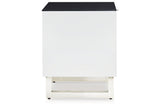 Gardoni White/Black Coffee Table and 2 End Tables from Ashley Furniture - Luna Furniture