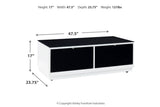Gardoni White/Black Coffee Table and 2 End Tables from Ashley Furniture - Luna Furniture