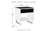 Gardoni White/Black Coffee Table and 2 End Tables from Ashley Furniture - Luna Furniture