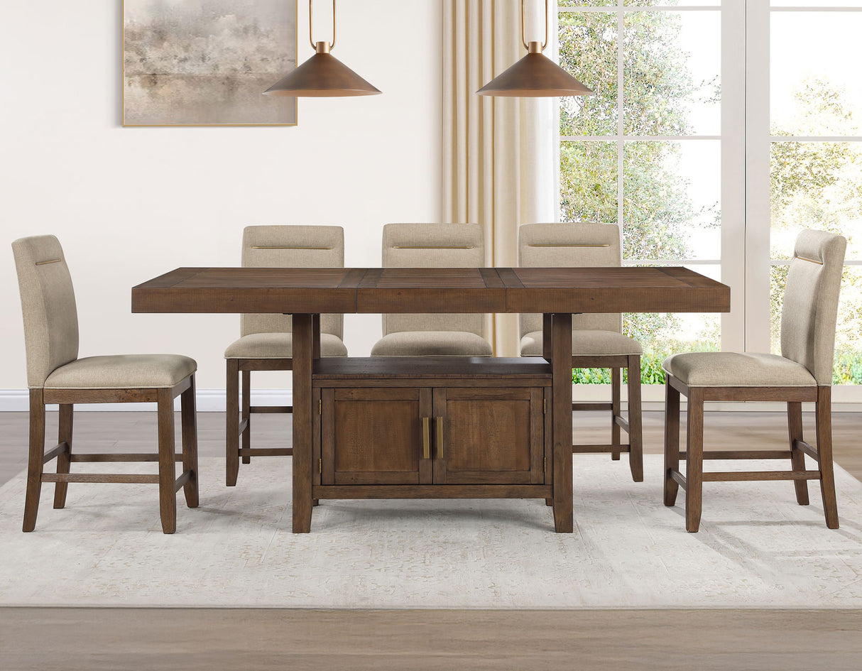 Garland Distressed Toffee Counter Height Dining Set from Steve Silver - Luna Furniture