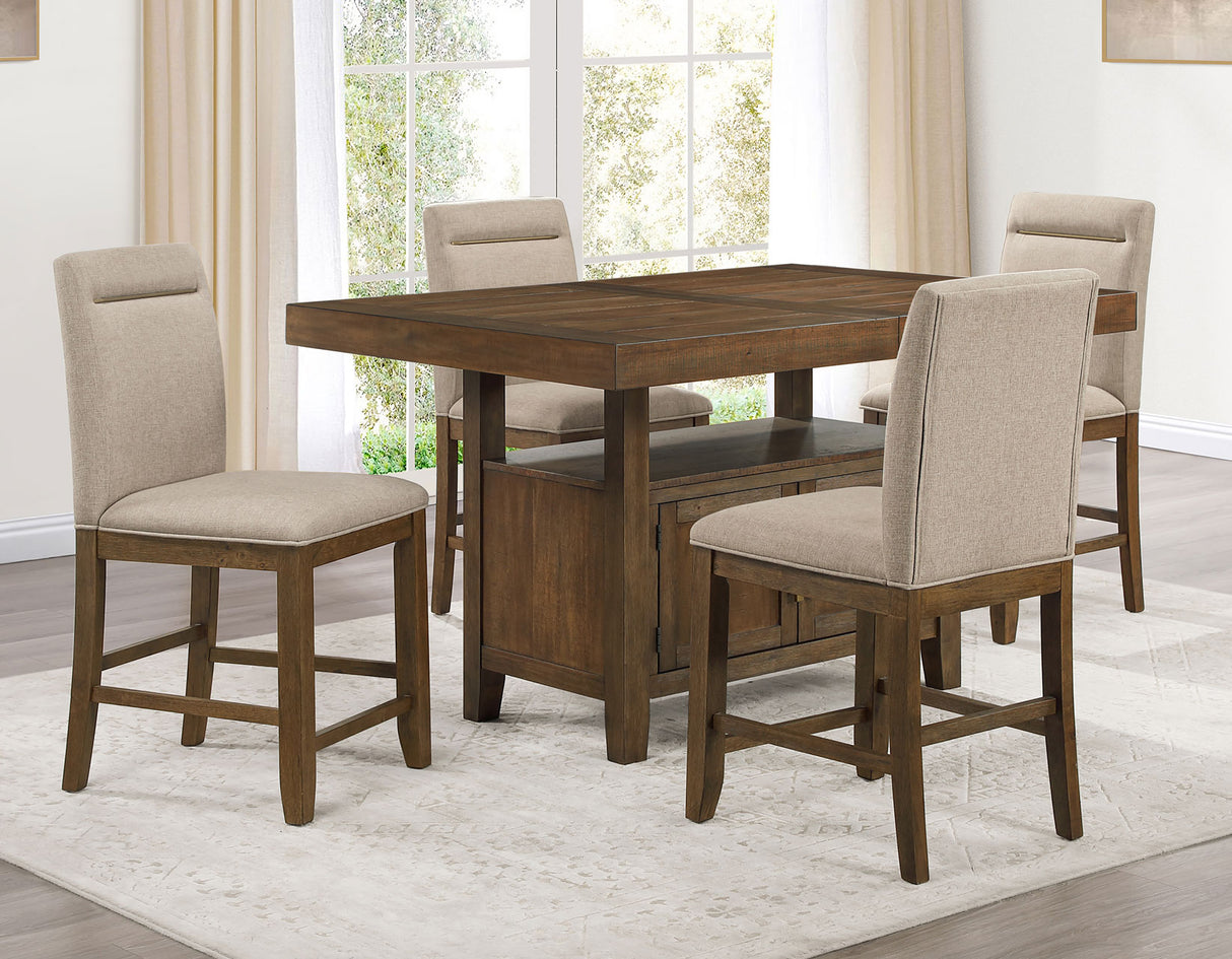 Garland Distressed Toffee Counter Height Dining Set from Steve Silver - Luna Furniture