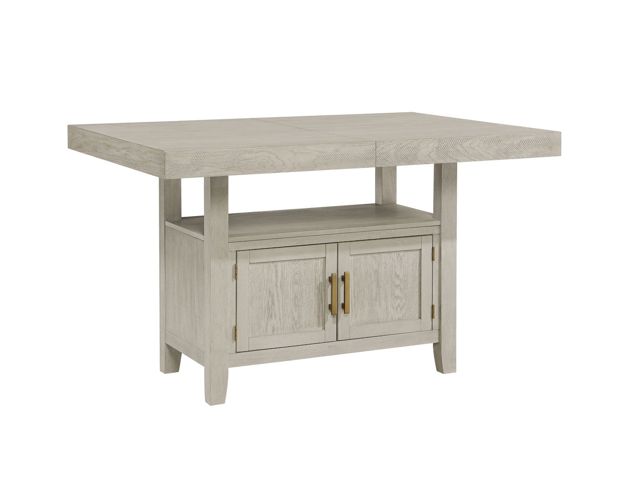 Garland 60-80″ Counter Table with 20″ Leaf, Greige Finish from Steve Silver - Luna Furniture